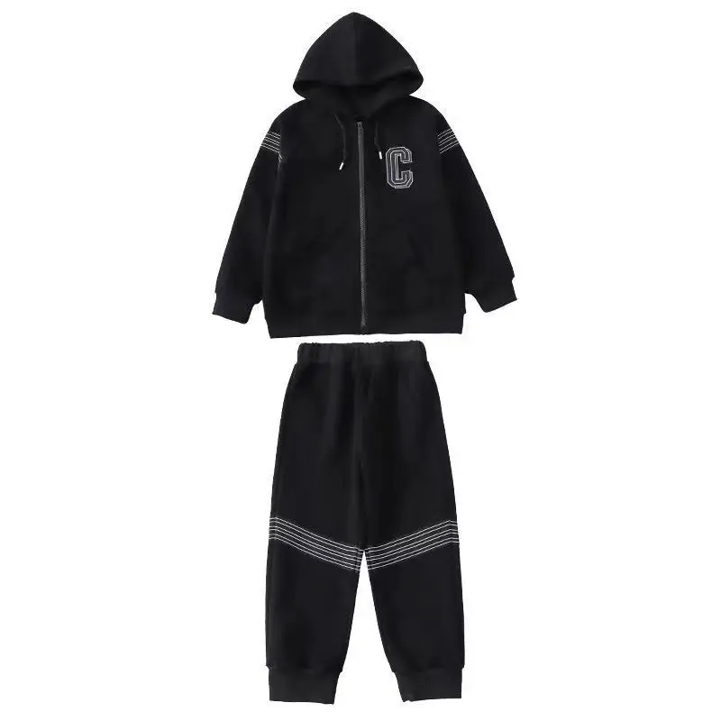 

2023 New Boys Sweatshirt + Sweatpant 2-Piece Outfit Kids Tracksuit Children Active Work Jumper Jogger Track Pant Sets 5-14 Years