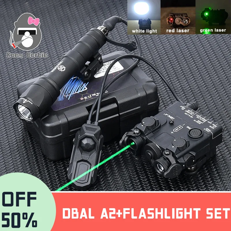 

Tactical DBAL A2 Laser Red Green Dot PLHV2 Flashlight M600C M300 Scout Light Axoun Dual Function ModButton Pressure Switch Mlok