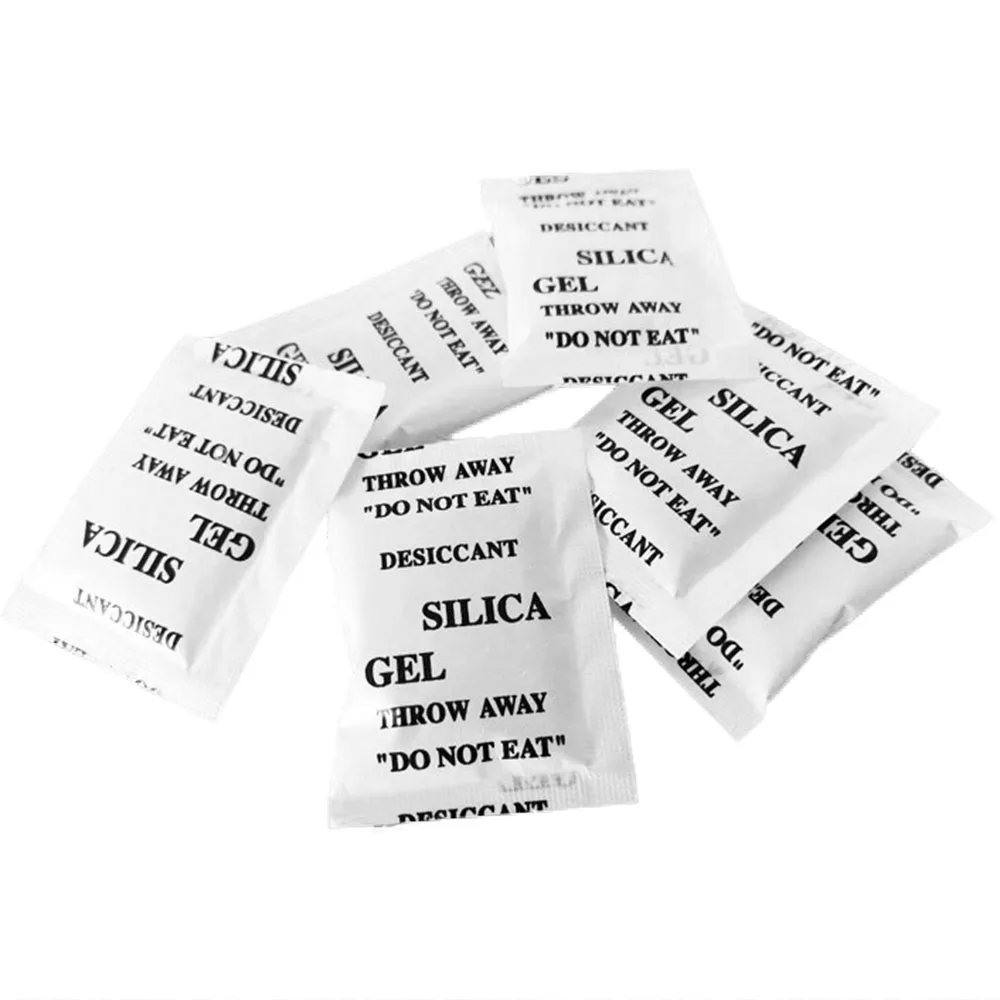 10/20/50 Pack 2g Silica Gel Sachets Desiccant Damp Kitchen Room Living Moisture Dehumidifier Accessories Absorber Bag Non-Toxic