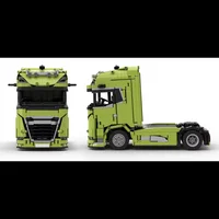 Building Block MOC-178876-184207 Semi-trailer Truck Front Splicing Model Children Boys Puzzle Education Birthday Christmas Gift 4