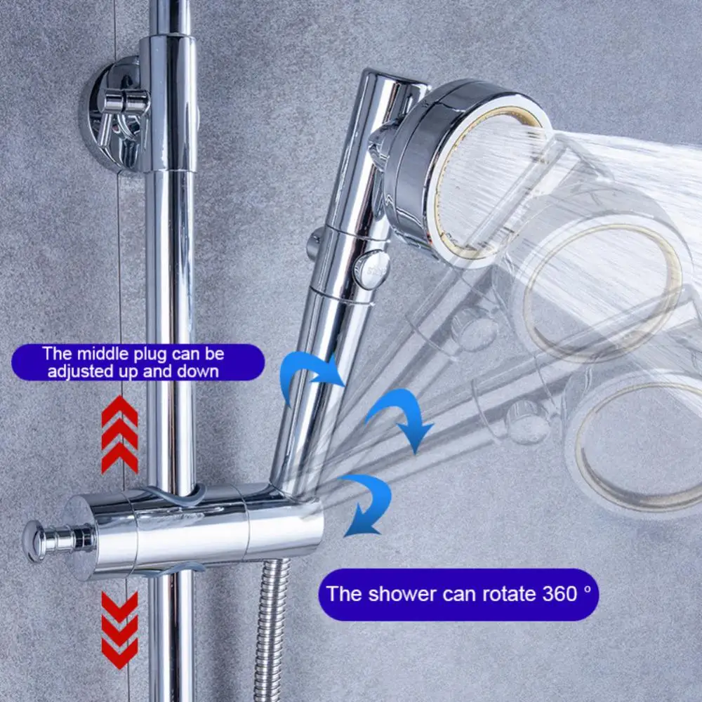 Description Picture 5 of item1pc Universal Shower Head Holder Adjustable 18~25mm ABS Chrome Shower Rail Holder Bathroom Accessories Shower Mounting Brackets