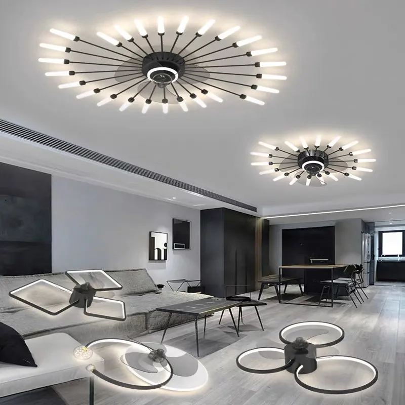 LED Ceiling Fan Lights Indoor For Dining Living Kids Bedroom Ceiling Fan LED Fan Light LED Ceiling Lights