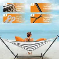 Gyroor Hammock with Adjustable Stand- Stylish Hammock Bed w/Storage Bag, 600lb Capacity 4