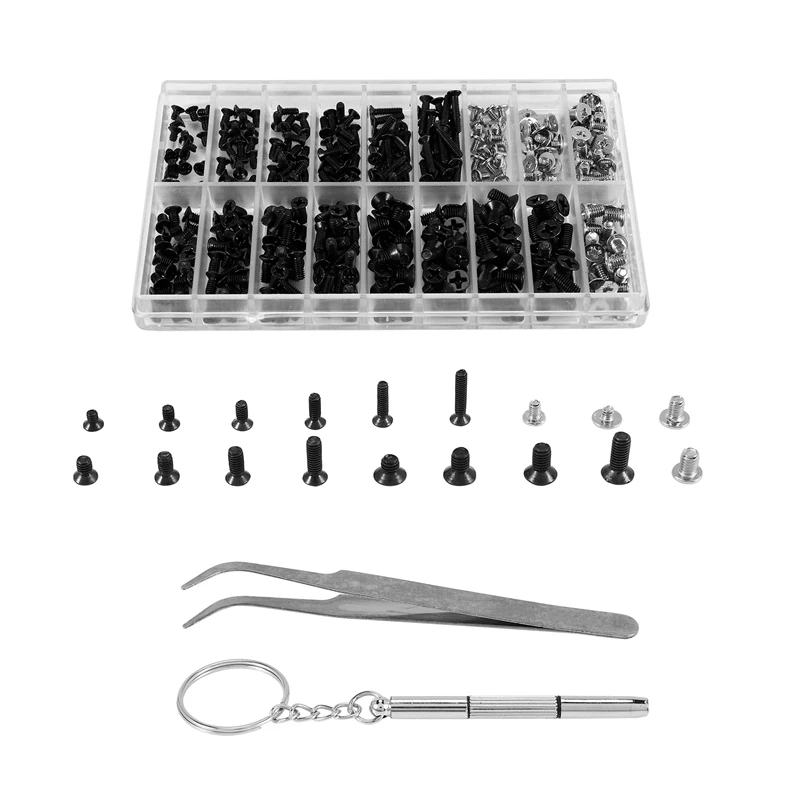 A15R -355Pcs PC Screws Assorted Set M2 M3 M2.5 Computer Screws HDD M.2 SSD For Universal Laptop PC Computer Repair