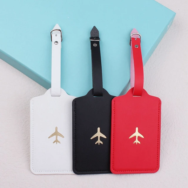 Fashion Luggage Tags Travel Accessories Vegetable Tanned Leather Travel  Suitcase Identifier Business Bag Luggage Tag Decorations - AliExpress