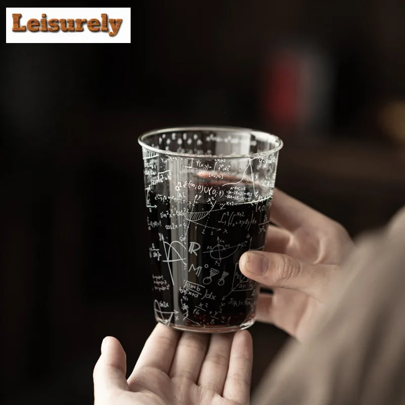 300ml Creative Formula Universe Glass Cola Mug Fruit Juice Milk Jug Mocha Cups Bubble Teacup Cold Hot Water Jug Teaset Ornaments