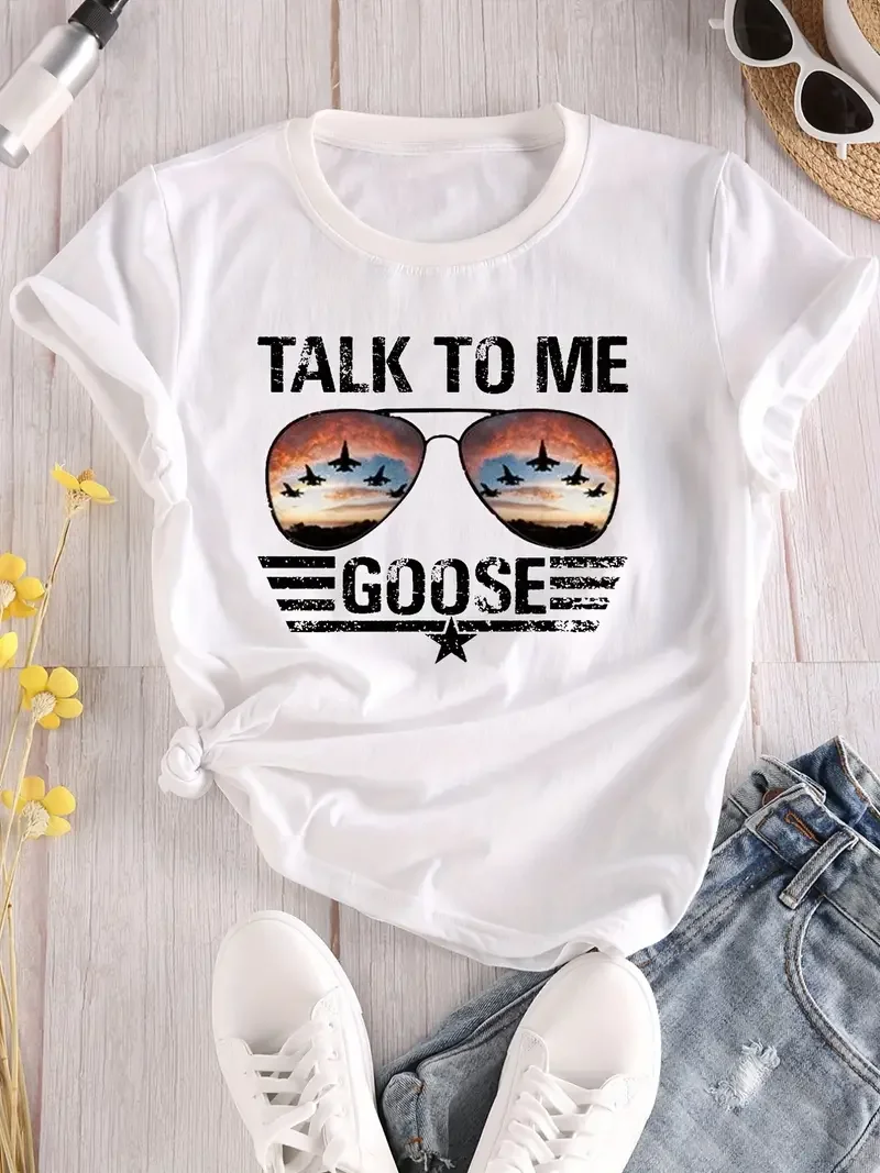 

Talk To Me Goose Graphic T-shirt Goose Shirt Popular Movie Inspiration Hip Hop Street Fashion Summer Top T-shirt 2024 new