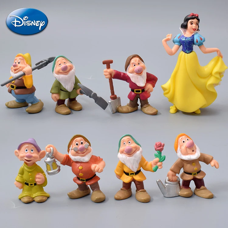 Disney sněžit bělouš a  sedm dwarfs kawaii anime schéma modelka panenek ploše dort svatební večírek DIY dekorace děti vánočními dar