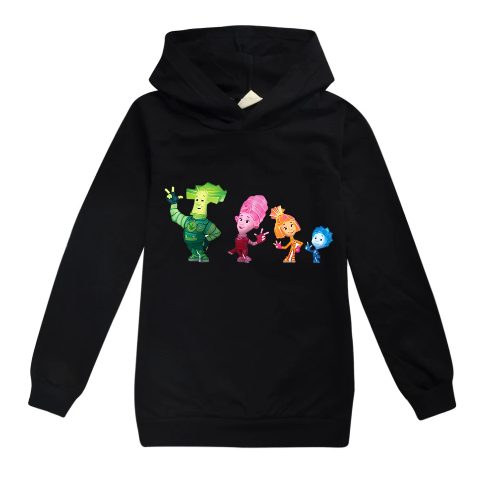 

Kids Spring Autumn Hoodies for Boys Tops Cartoon The Fixies Sweatshirts Witch Wizard Funny Hooded Clothes Girls Long Sleeves