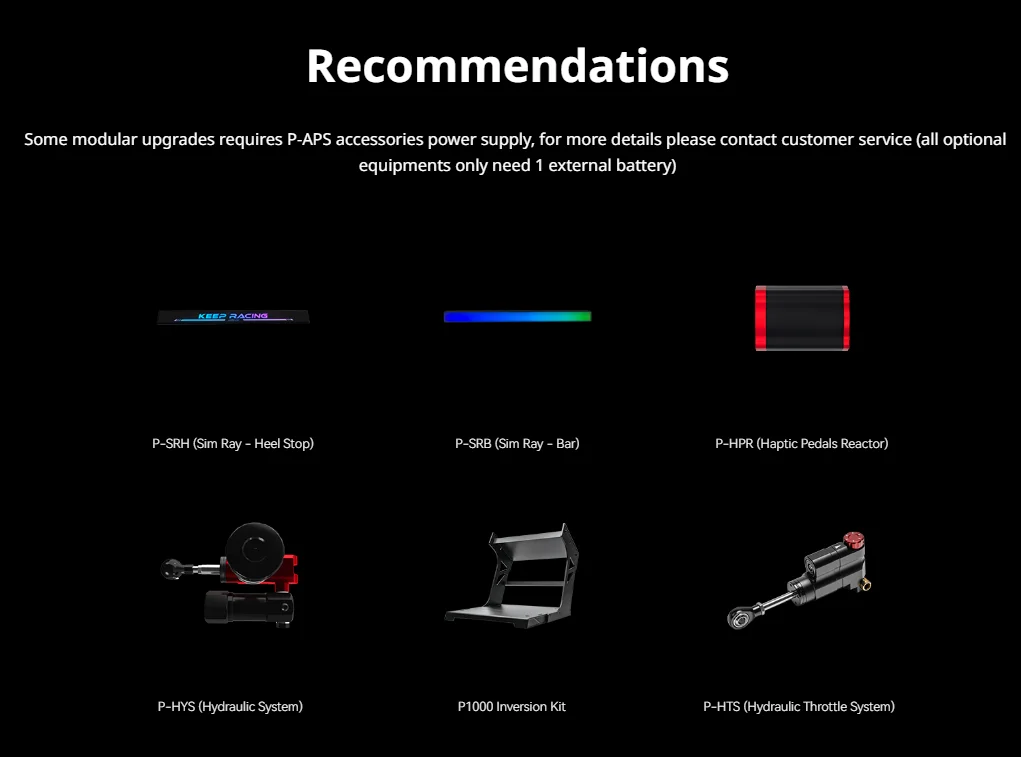 P1000 P1000i Modular Pedals Haptic Pedal Reactor Hydraulic System SIM RAY Lighti