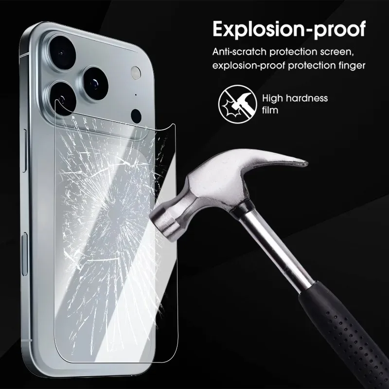 Premium 6-in-1 Front and Back Tempered Glass Set with HD Camera Lens Protection - Anti-Scratch Screen Guard