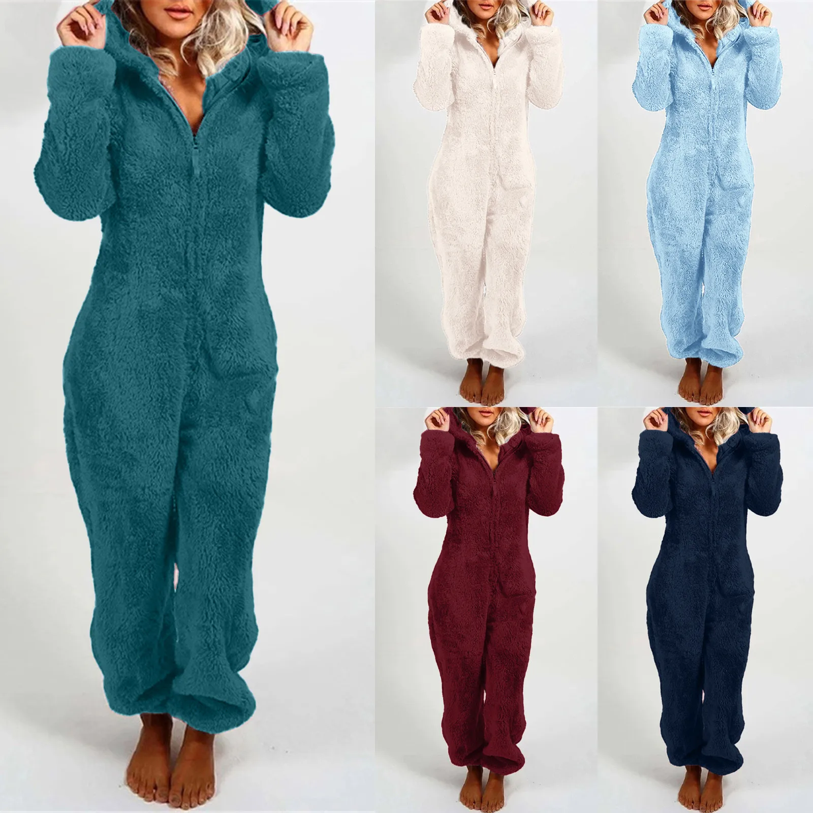 Oelaio Clearance - Pijaa De Invierno Para Ujer, 2 Piezas, Cálido Forro Polar, Conjunto De