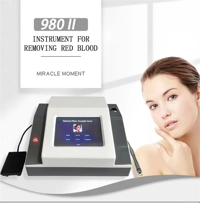 30W haute puissance 980nm Laser élimination vasculaire 2 en 1 compresse de glace marteau Diode Laser araignée veines Machine d'élimination vasculaire supprimer