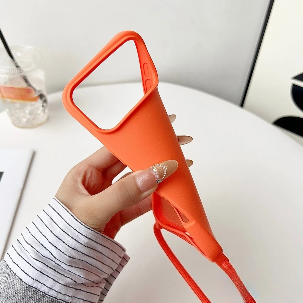Versatile Necklace Strap Cord Crossbody Lanyard Liquid Silicone Phone Case