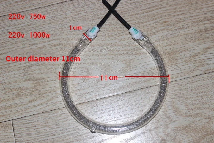 round heating tube for Heating Element Bulb Convection Oven Round glass Heating Tube with Round Tungsten Wire Glass water heating elements,ceramic heating ring