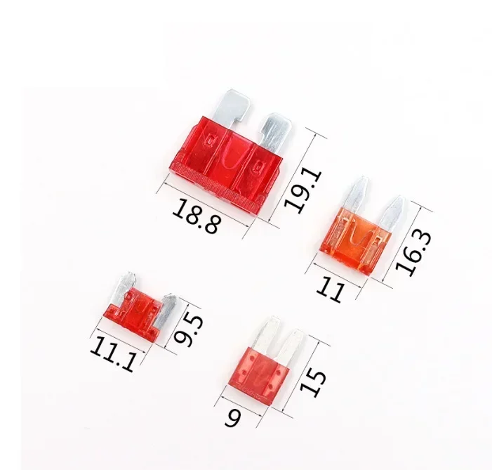 10pcs 12V MINI SMALL MEDIUM Size Car Fuse Holder Add-a-circuit TAP Adapter Micro Mini Standard ATM Blade Fuse