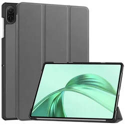 Elegant Hard PU Leather Tablet Case with Stylus Holder - 11.0 inch, Print Design - Protective Shell Cover for HonorPad X8a 11 inch (Gray)