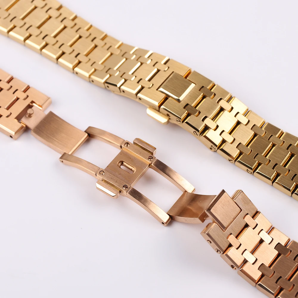 Luxury Stainless Steel Strap for Apple Watch Band 45mm 44mm 42mm For iWatch Series 8 7 6 5 4 3 2 Rubber Watchband Metal Bracelet