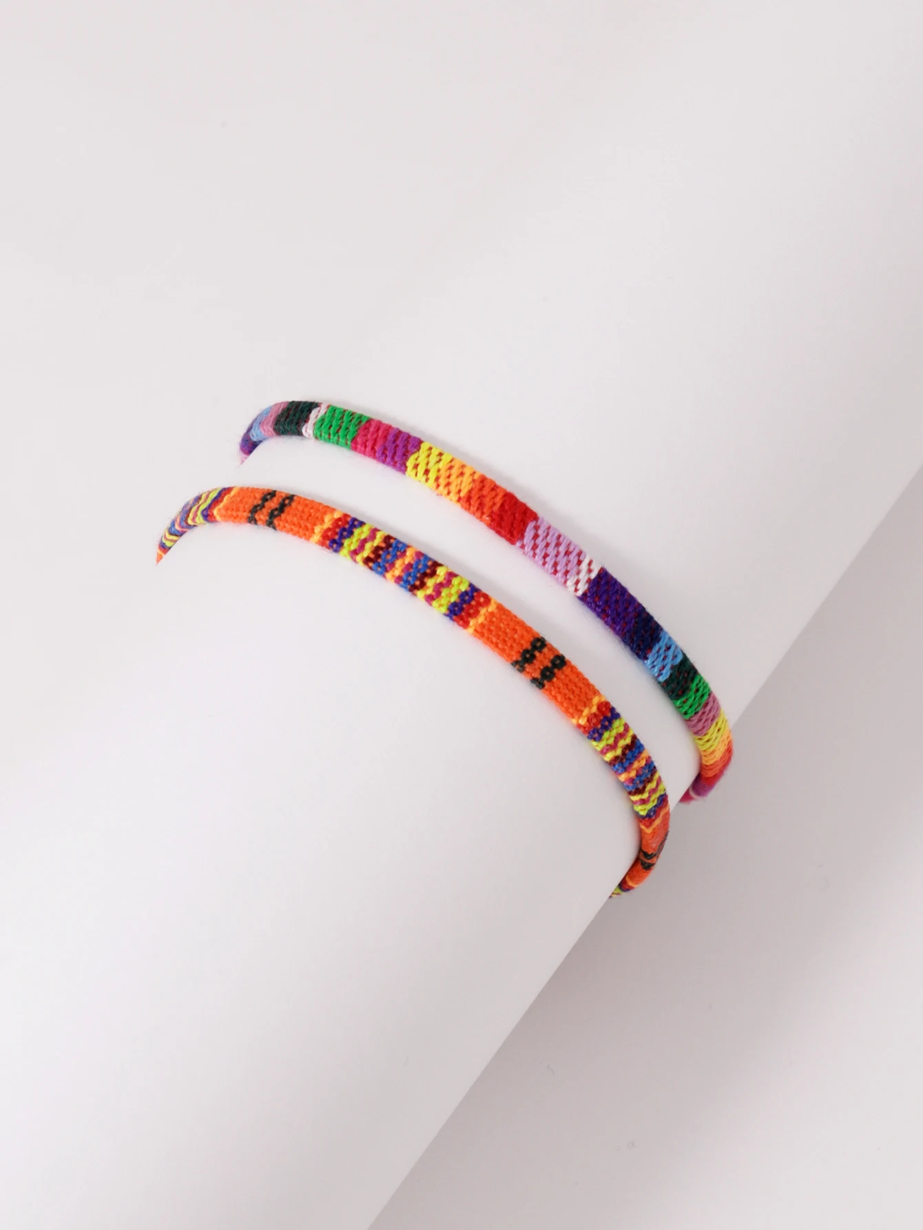 2pcs Bohemian Woven Adjustable Womens Ankle Bracelet