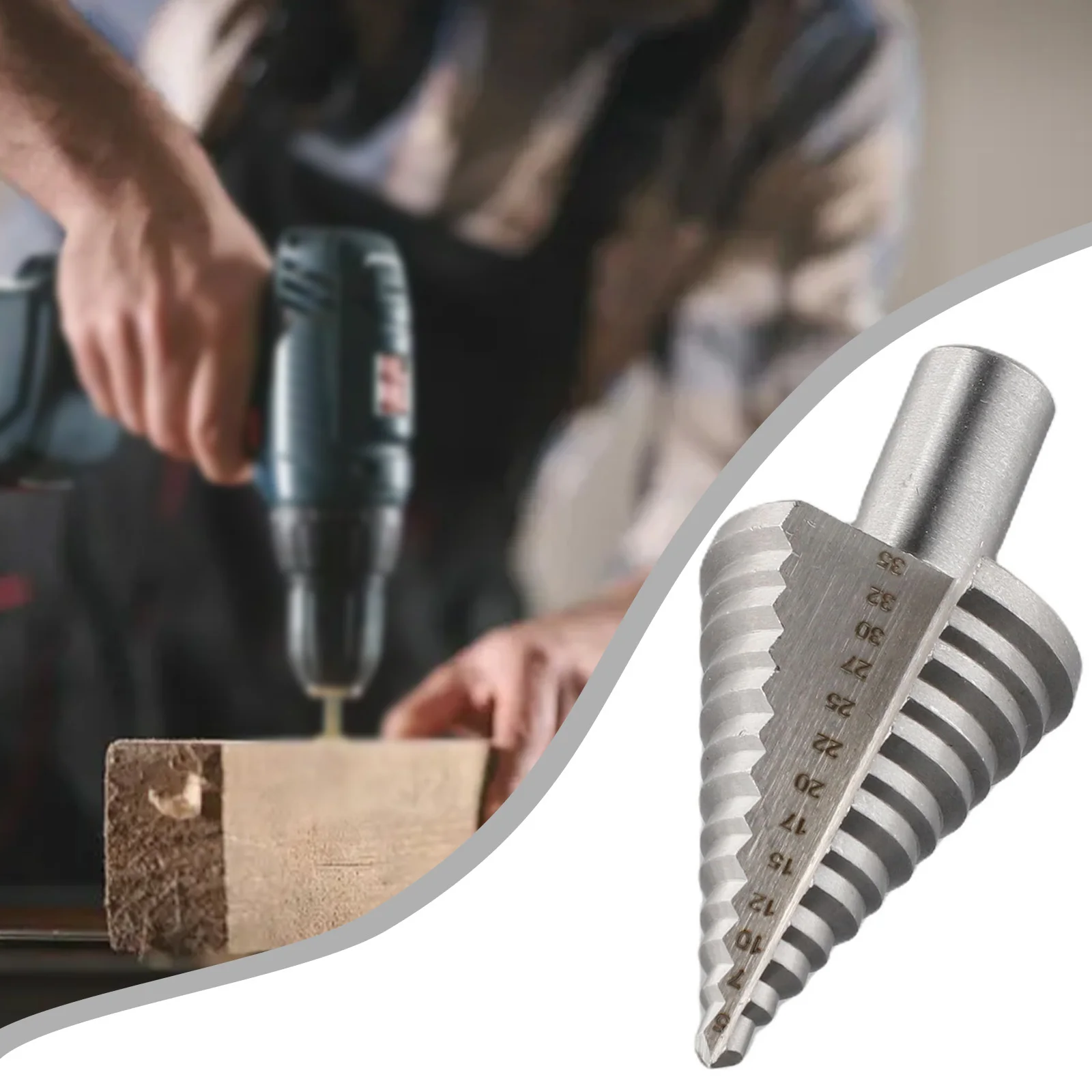 

Tool Step Drill Bit Wood Workshop 13 Steps Aluminum alloy Carpentry Cone For steel High Speed Steel Home Durable