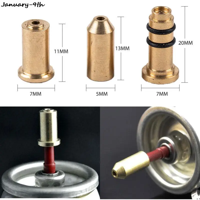 3Pcs Ugello Riutilizzabile Ricarica Adattatore Per Gas Butano Testa Gonfiabile Per Dupont Ligne Gas Accendino Riempimento Gas Ricarica Butano