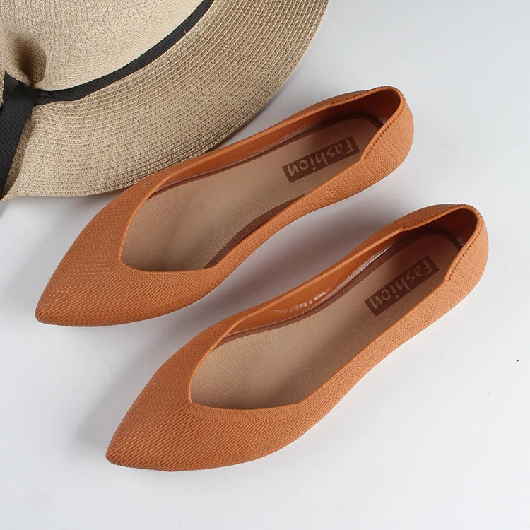2023 women Fashion Slip on Mesh Loafers Ballet Casual Flat Women Soft Bottom Moccasin Pointed Toe Boat Shoes Chaussure 2