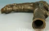 Gothic Bronze Handmade Carved evil person Statue Cane Walking Stick Head 3