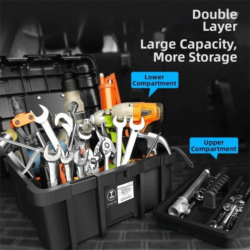 휴대용 공구함 보관함 대용량 22인치 여행 가방형 하드웨어 부품 상자 다기능 공구 정리함 차고 작업장용
