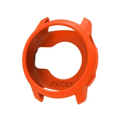 High-Quality Soft Silicone Watch Case - Anti-Scratch Protective Cover and Decoration Accessory for COROS PACE 3 (7 Orange Red)