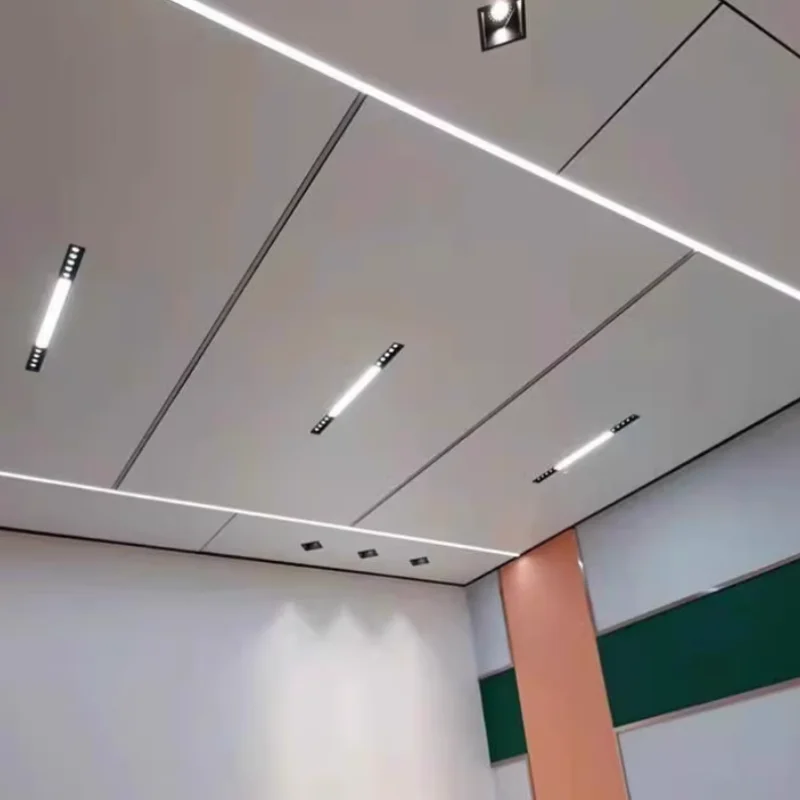 임베디드 라인 조명 LED 다운라이트 천장 조명 10W 12W 20W 25W 35W 그릴 조명 COB 스포트라이트 실내 조명 AC110V-220V