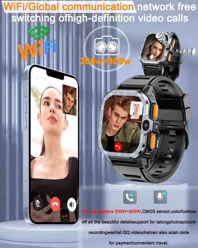 New 4G PGD Smart Watch Dual Camera 64GB/16GB Memory GPS