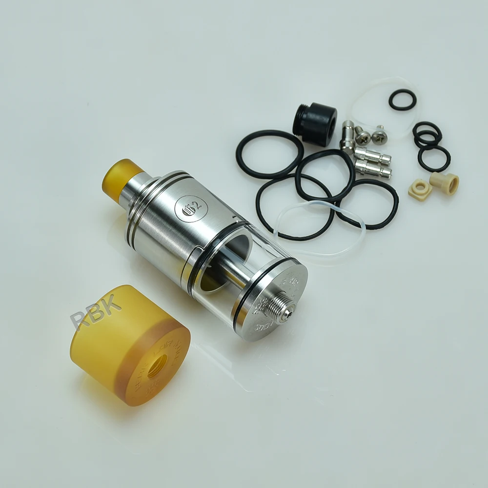 Wolfcoolvape Genny 2 Rta Atomizzatore Serbatoio Ricostruibile 22Mm Rta 4.2Ml Single Coil 316Ss Vape Atomizzatore Rta Paravozz 510 Drip Tip