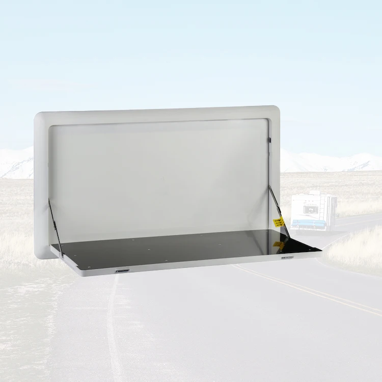 

Manufacturers Cheap Camping Equipment Black ASA Material RV Picnic Table for Cooking Storage Caravan Table