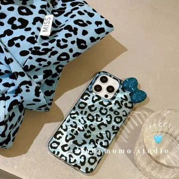 Alternative view of Leopard Sparkle Bow iPhone Case