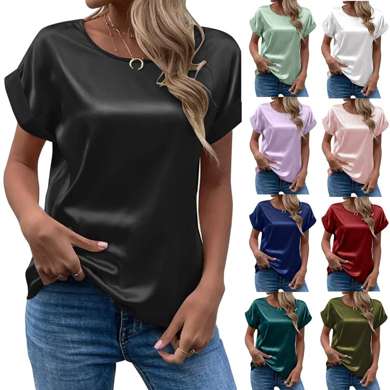 

Summer Women's T-shirt Temperament Pullover Round Neck Fashion Loose Casual Tops