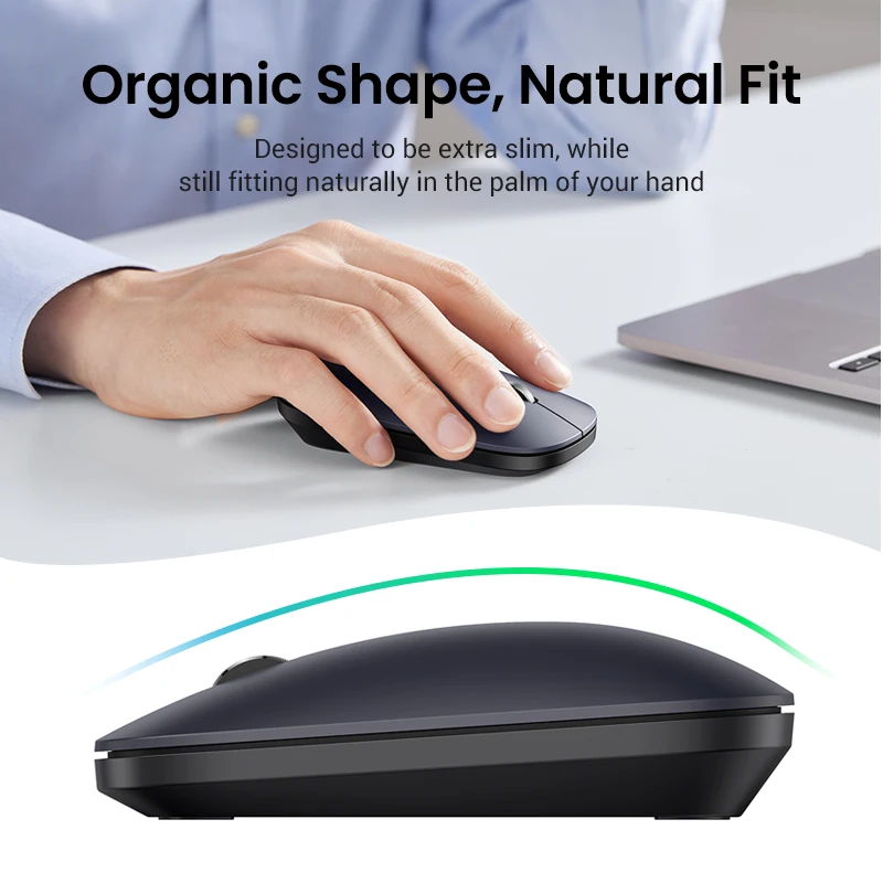 【NEW】UGREEN Mouse Wireless Bluetooth 5.0 2.4G Dual Mode Mouse 4000DPI Silent Mice For MacBook PC Tablet Laptop Mouse