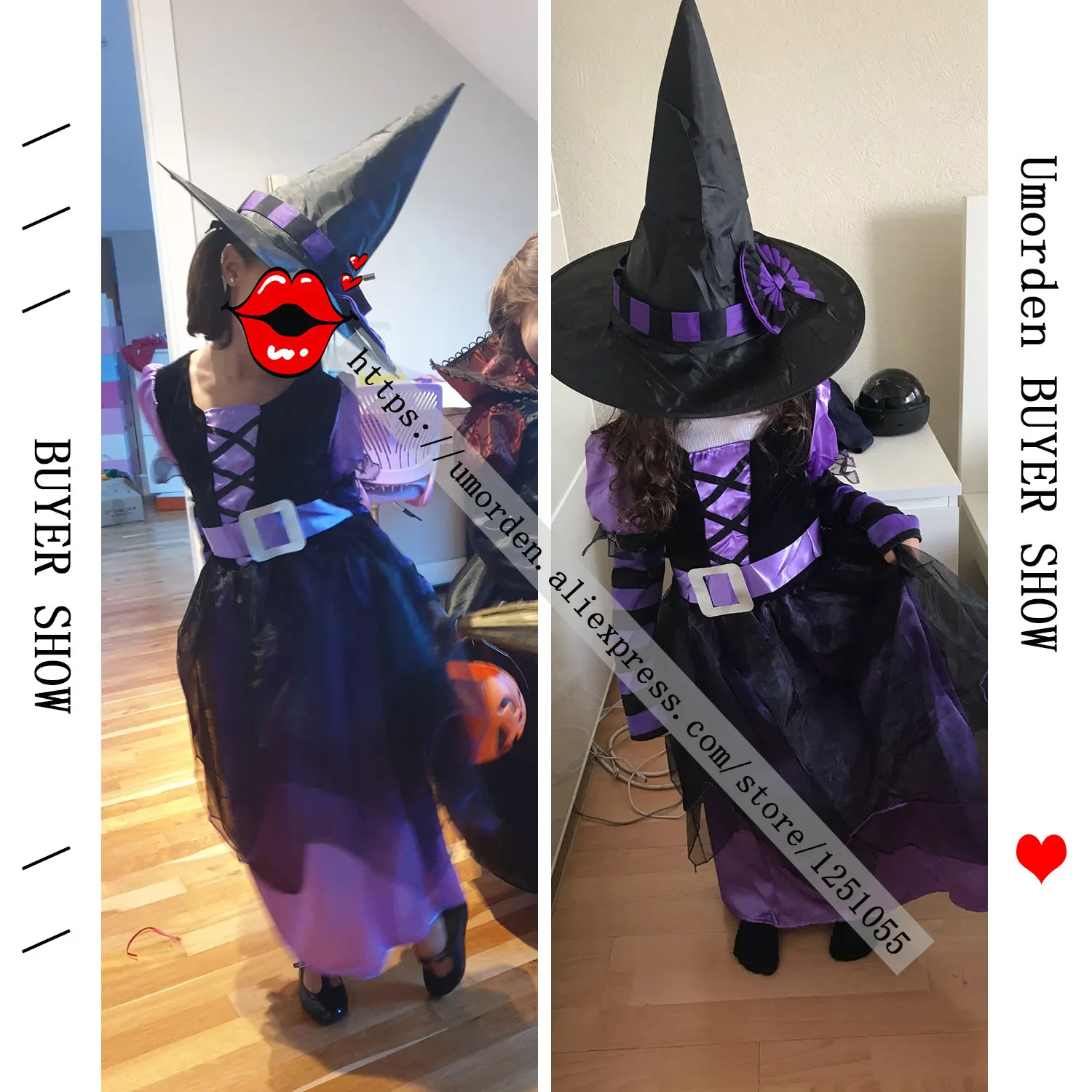 Cosplay Costume Umorden Child Kids Witch Costume Girls Halloween Purim Carnival Party Mardi Gras Fantasia Fancy Dress Cosplay