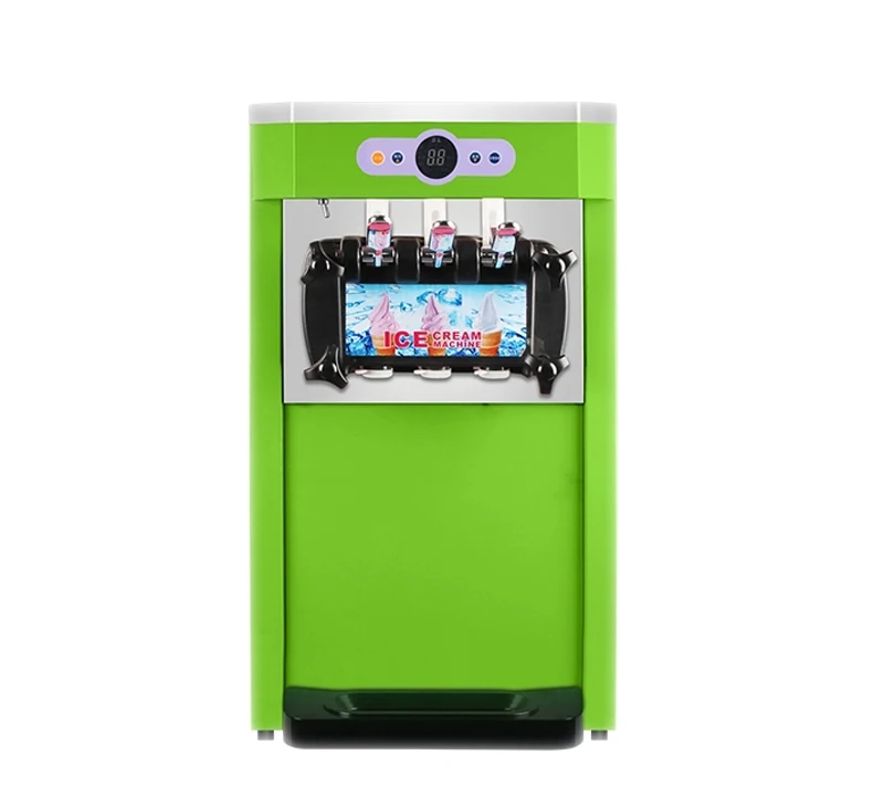 18-22L/H Soft Ice Cream Machine Vertical Three -color Make Intelligent Sweetener Maker 220V-240V |