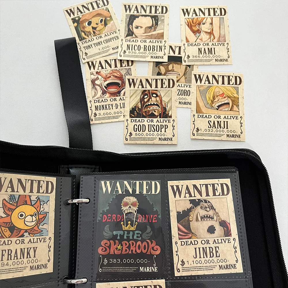 224Pcs One Piece Wanted Posters Cards Holder Collected Set Binder