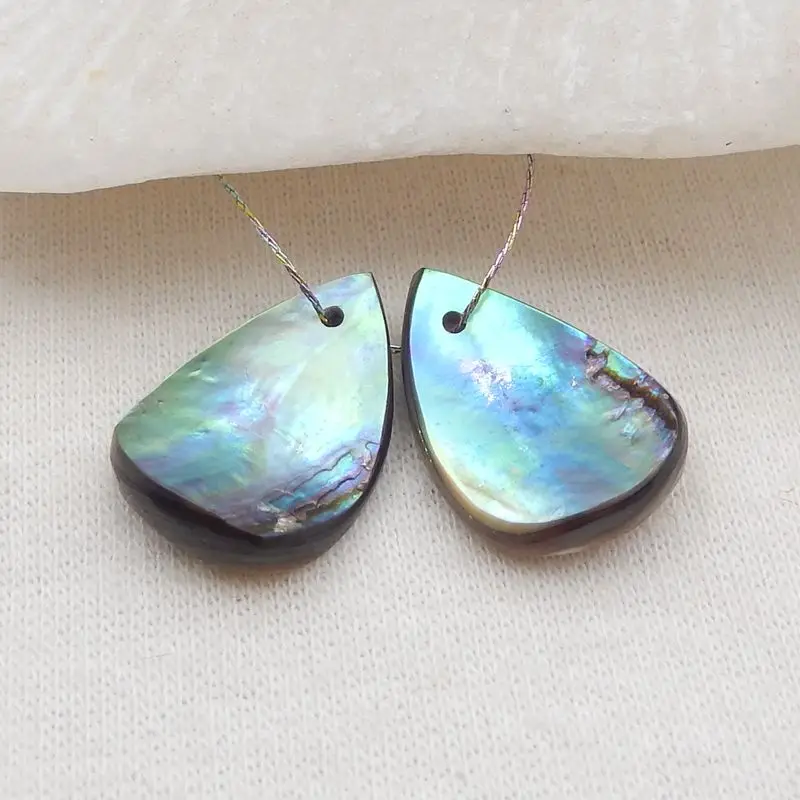 Natural Stone Abalone Shell Earring Bead,17x13x4mm 2g Semiprecious Fashion Jewelry Accessories For Women