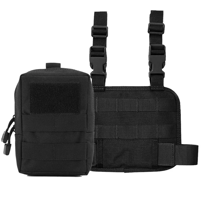 Tactical Molle EDC Pouch Compact Utility Pouch 600D Organizer Tools Bags with Thigh Rig Panel Multipurpose Tool Bag Wasit Bag 2