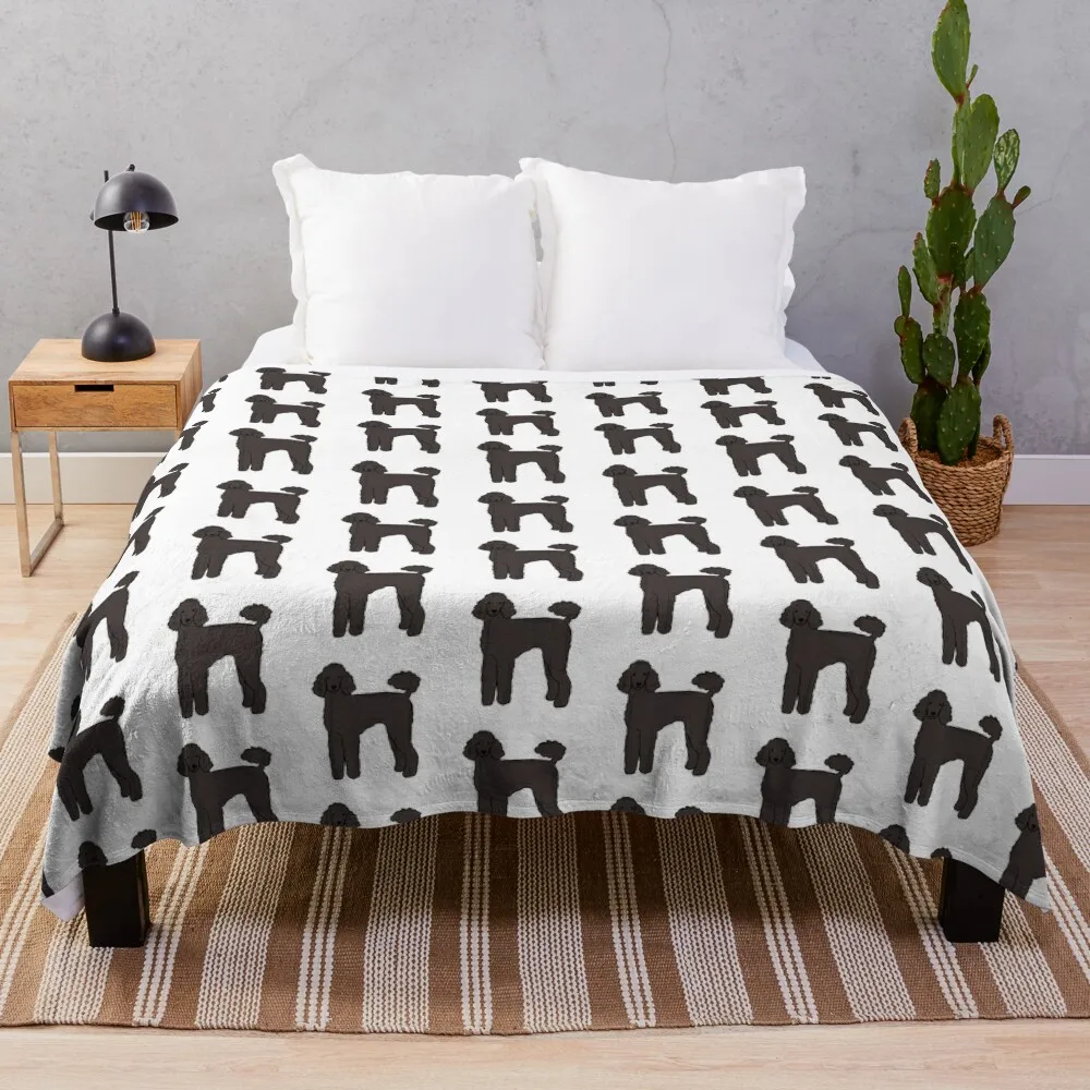 

Black poodle illustration Throw Blanket Softest Blanket Sleeping Bag Blanket sofa bed Tourist Blanket blankets and blankets