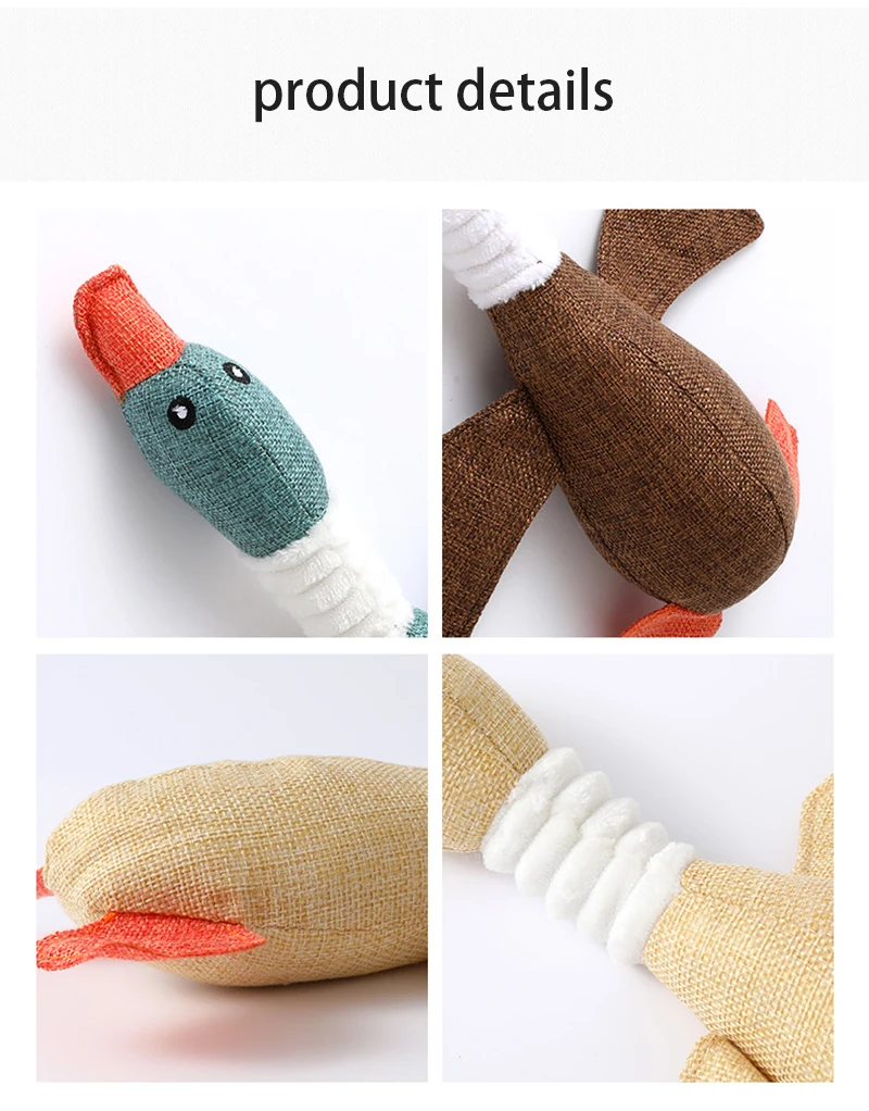 Jouet sonore d'oie sauvage, idéal pour le nettoyage des dents et l'éducation des chiots.