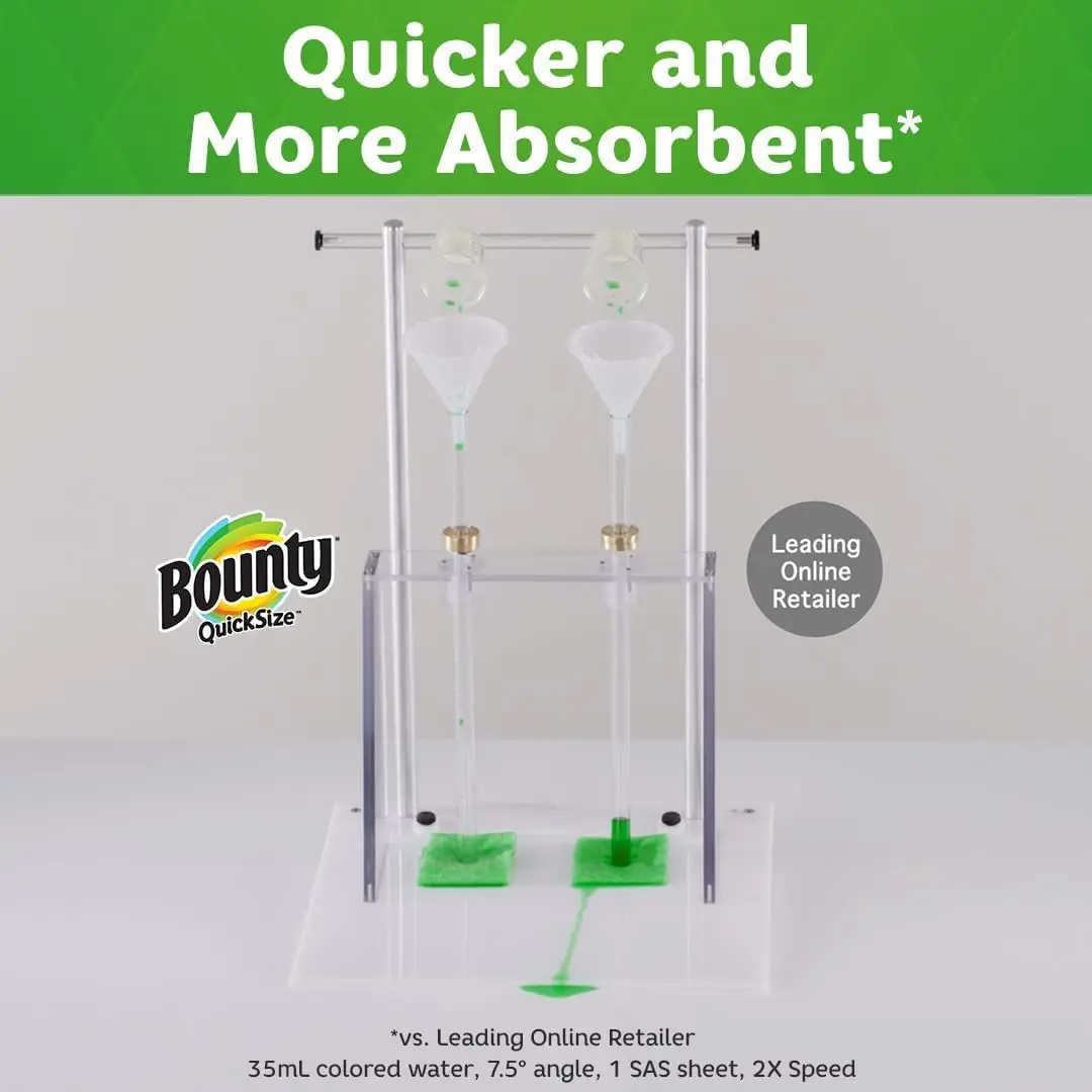 Bounty Quick-Size Paper Towels White 12 Family Triple Rolls = 36 Regular Rolls paper towel disposable paper towel