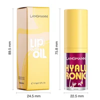 Langmanni 6Colors Transparent Hyaluronic Acid Lip Oil Glossy Hydrating Moisturizing Lip Gloss Volumizing Light Tone Lip Balm Hot 2