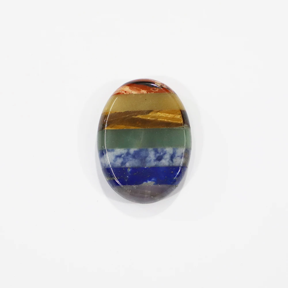 New Design Natural Stone 7 Chakras Ornaments Reiki Polishing Rock Quartz Charm Yoga Energy Bead DIY For Home Decoration 4PCS