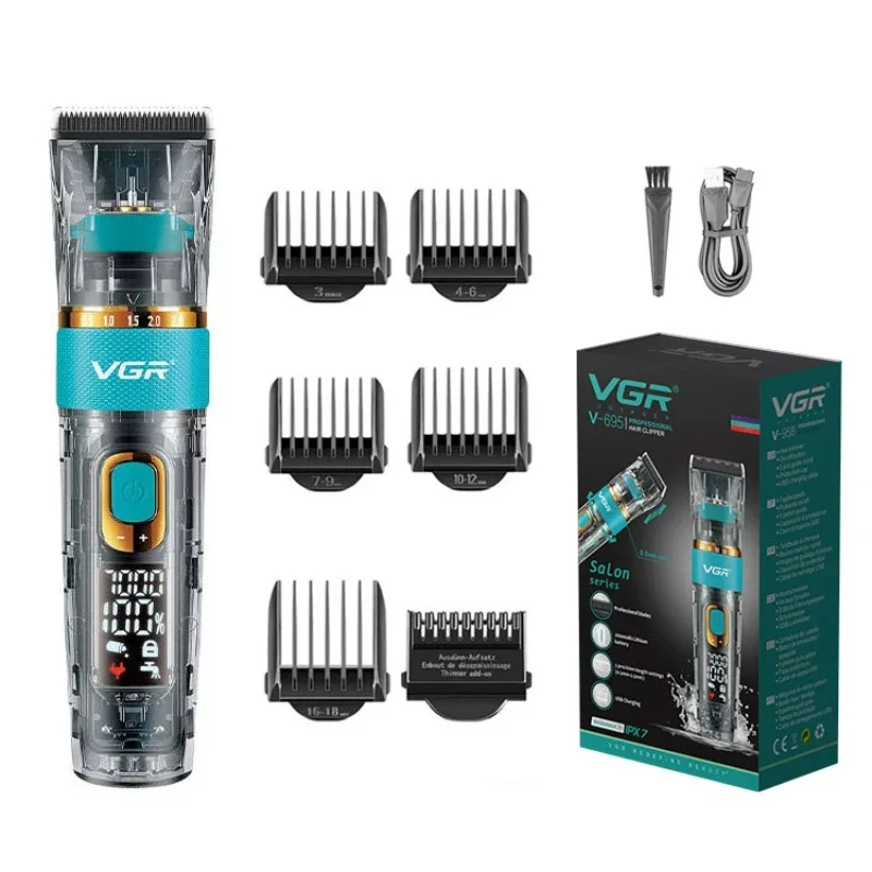 VGR مقص الشعر اللحية الشعر المتقلب المهنية قابل لل...