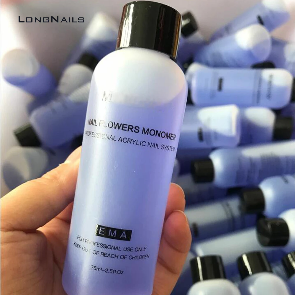 40/75ML EMA Acrylic Liquid Monomer Crystal Acrylic Extension Carving Non-Yellowing For Powder Dust Manicure Salon Tool