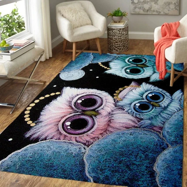 Cute Lovely Owl Mat Child Carpet Pattern Area Rugs Hallway Carpet