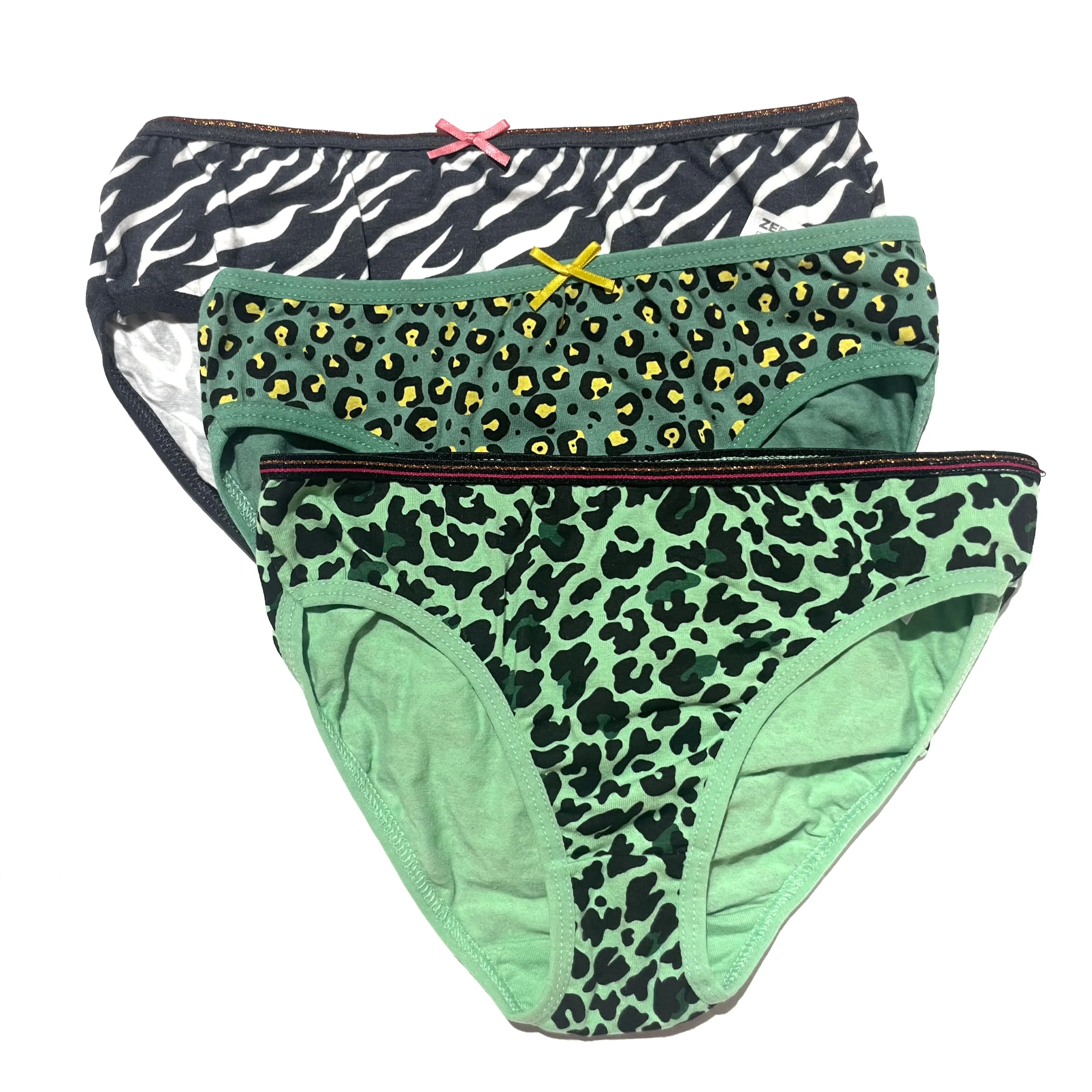 GirlHighQualityLeopardZebraPrintUnderwearWomanBriefs